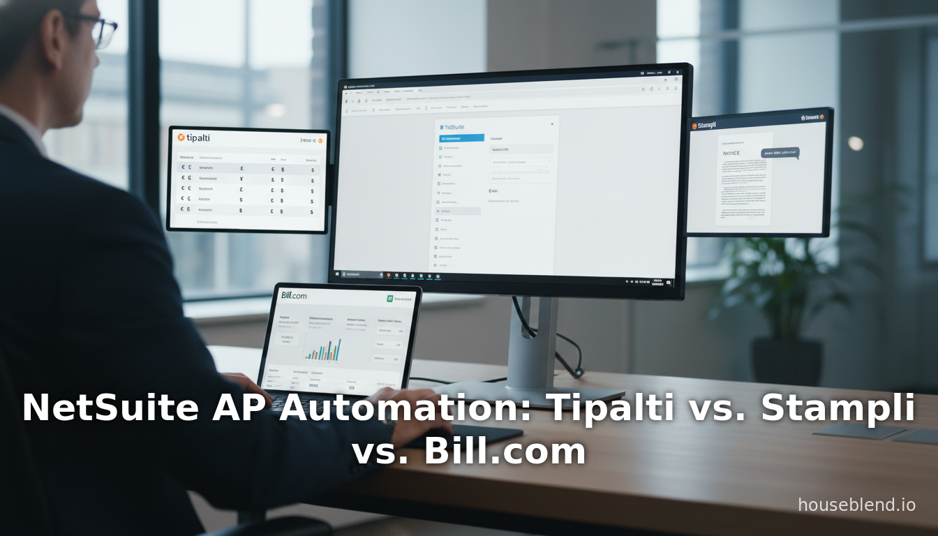 Automatisation des comptes fournisseurs NetSuite : Tipalti vs Stampli vs Bill.com