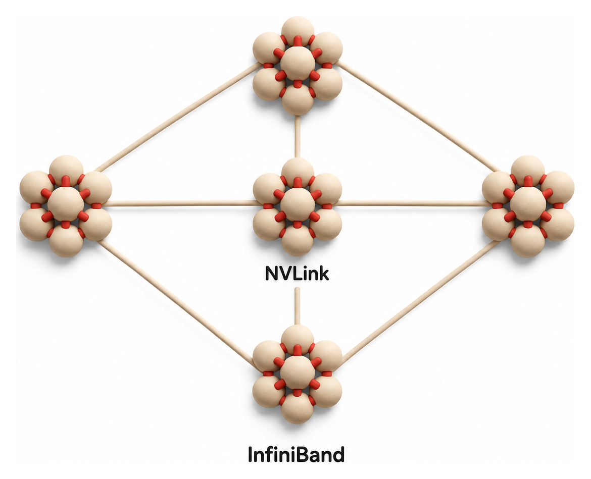 Illustration: NVLink vs InfiniBand and Scale-Out Networking