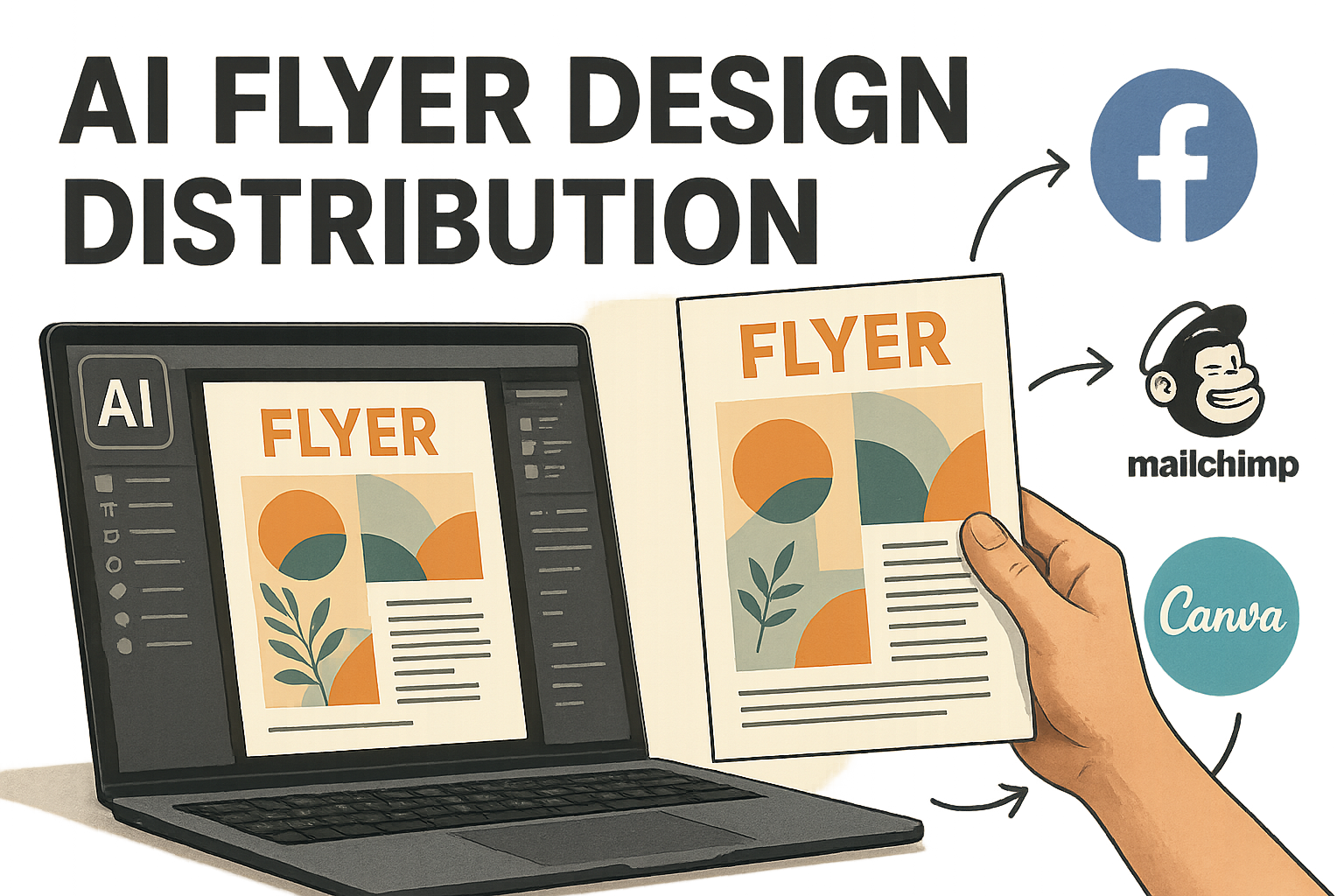 Traditional Flyer Design, Printing, and Physical Distribution