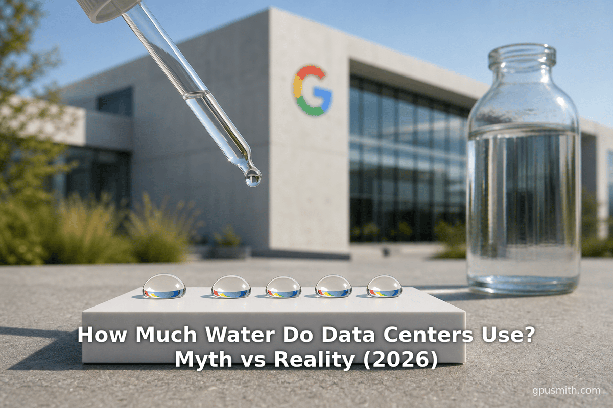 How Much Water Do Data Centers Use? Myth vs Reality (2026) | GPUSmith