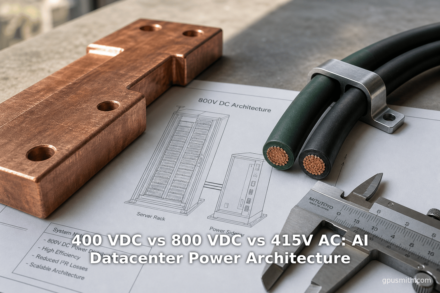400 VDC vs 800 VDC vs 415V AC: AI Datacenter Power Architecture