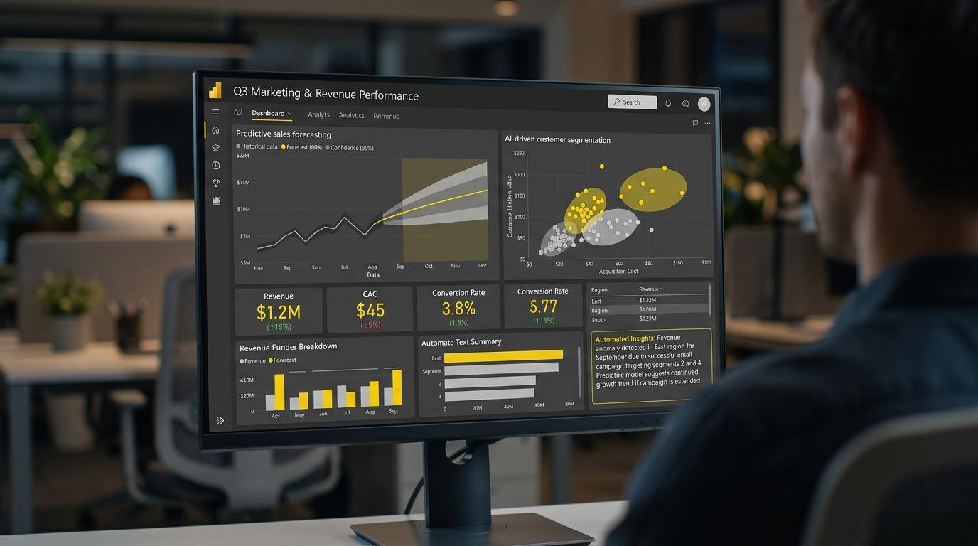 Using AI in Power BI for Marketing & Revenue Analytics
