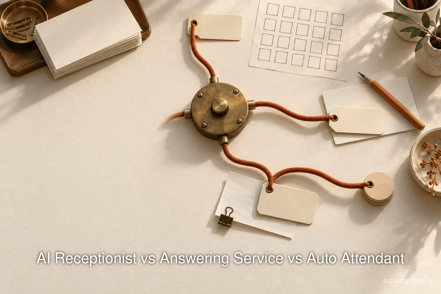 AI Receptionist vs Answering Service vs Auto Attendant