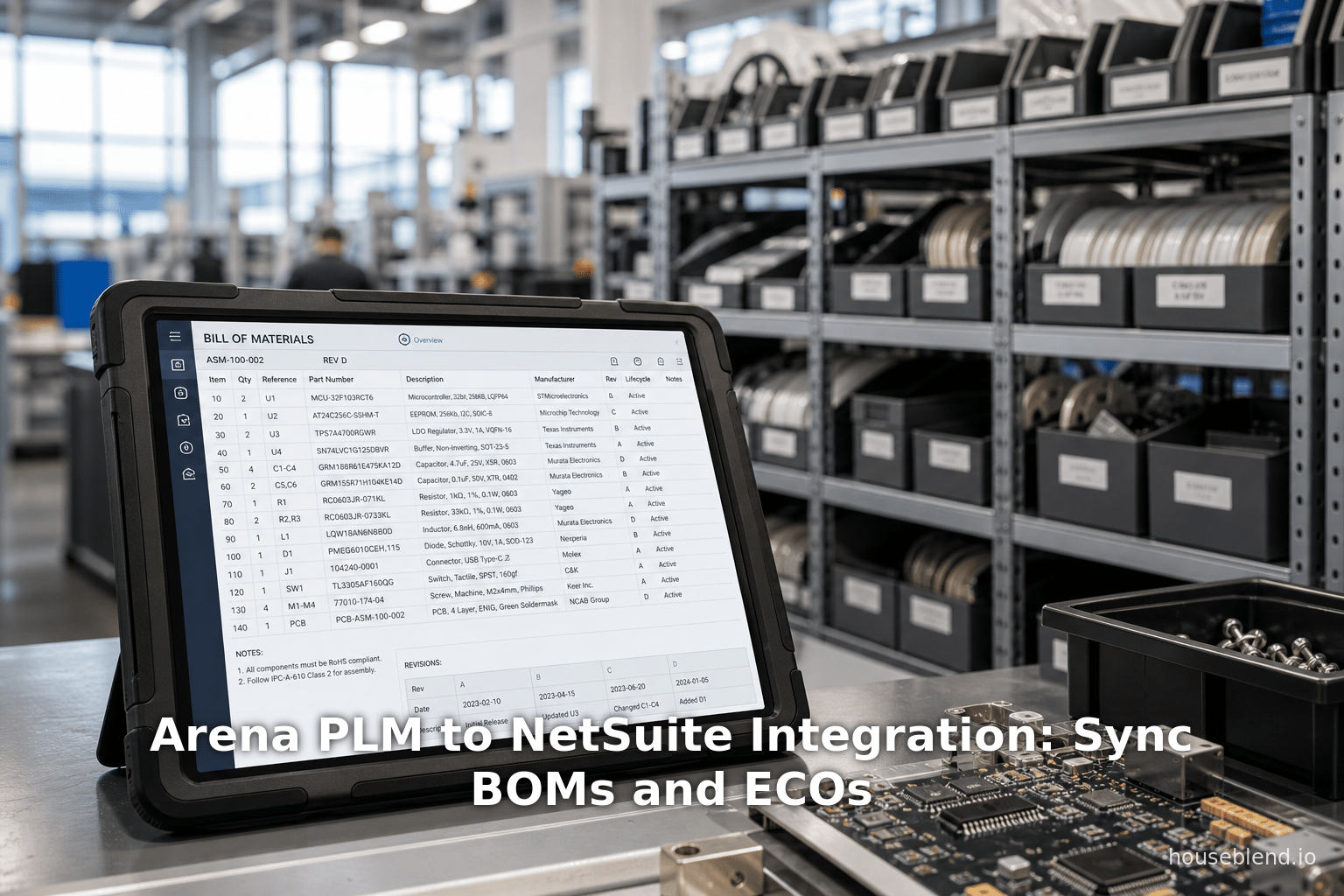 Arena PLM to NetSuite Integration: Sync BOMs and ECOs