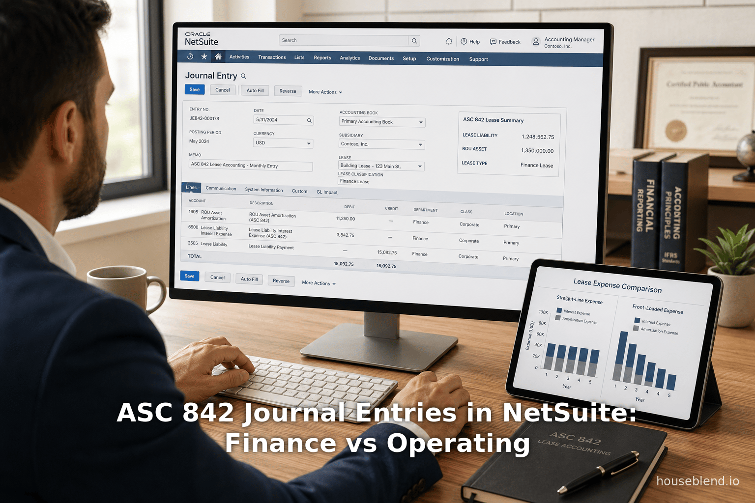 ASC 842 Journal Entries in NetSuite: Finance vs Operating