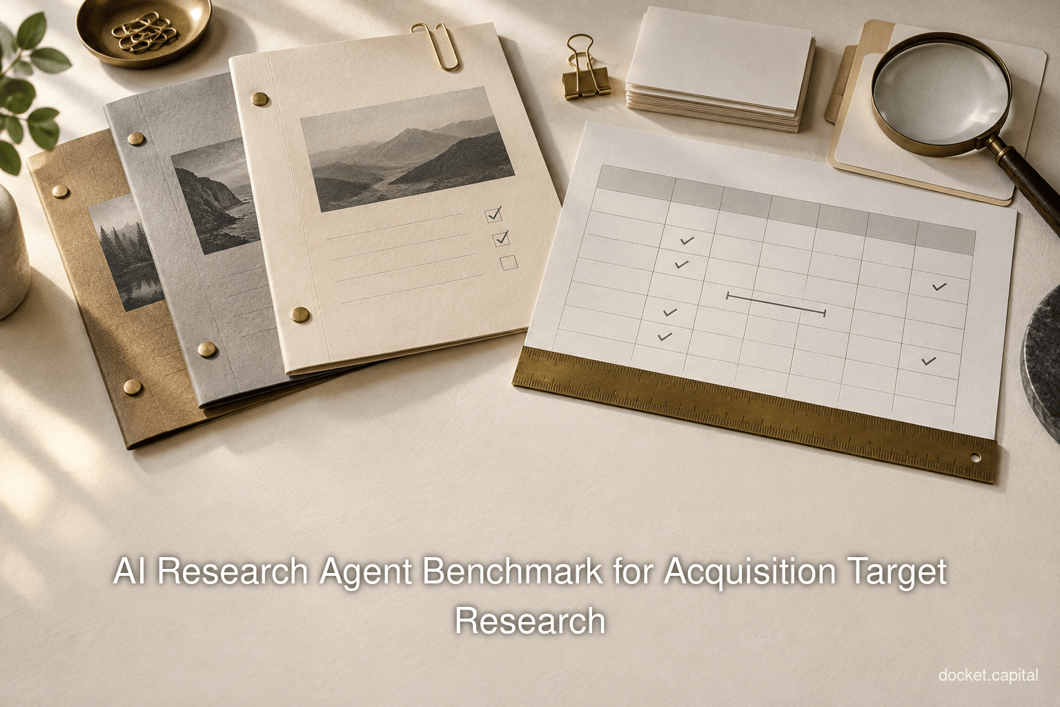 AI Research Agent Benchmark for Acquisition Target Research