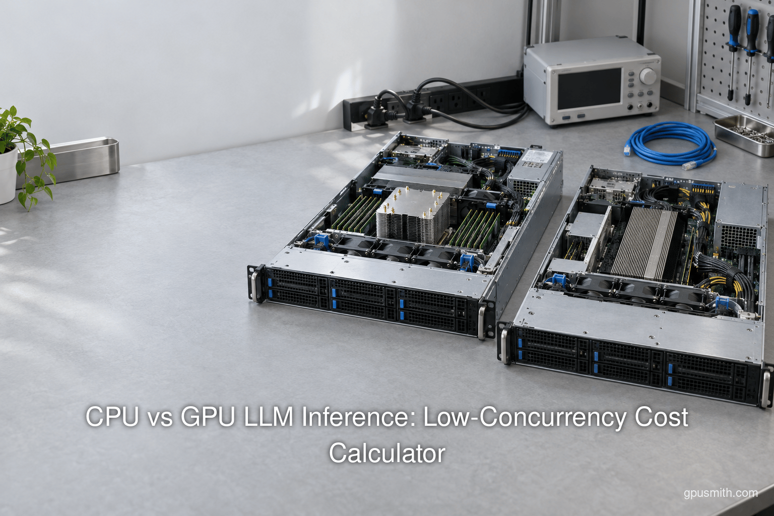 CPU vs GPU LLM Inference: Low-Concurrency Cost Calculator