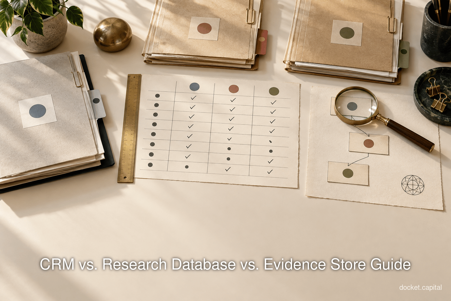 CRM vs. Research Database vs. Evidence Store Guide