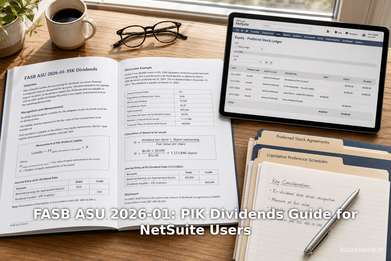 FASB ASU 2026-01: PIK Dividends Guide for NetSuite Users