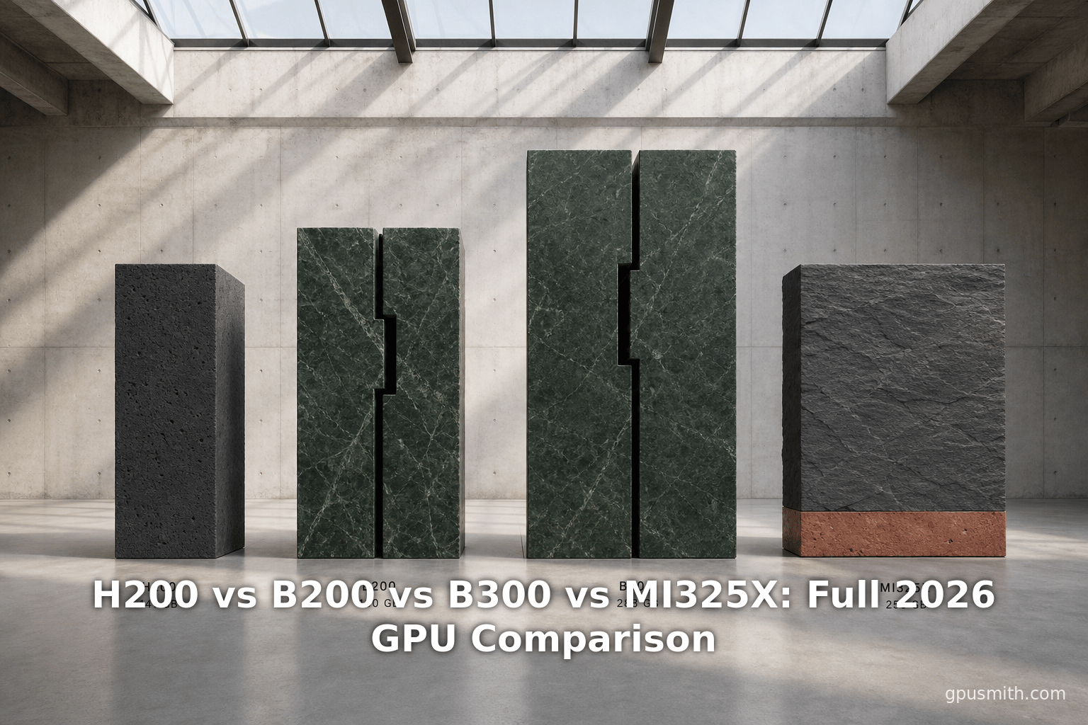 H200 vs B200 vs B300 vs MI325X: Full 2026 GPU Comparison