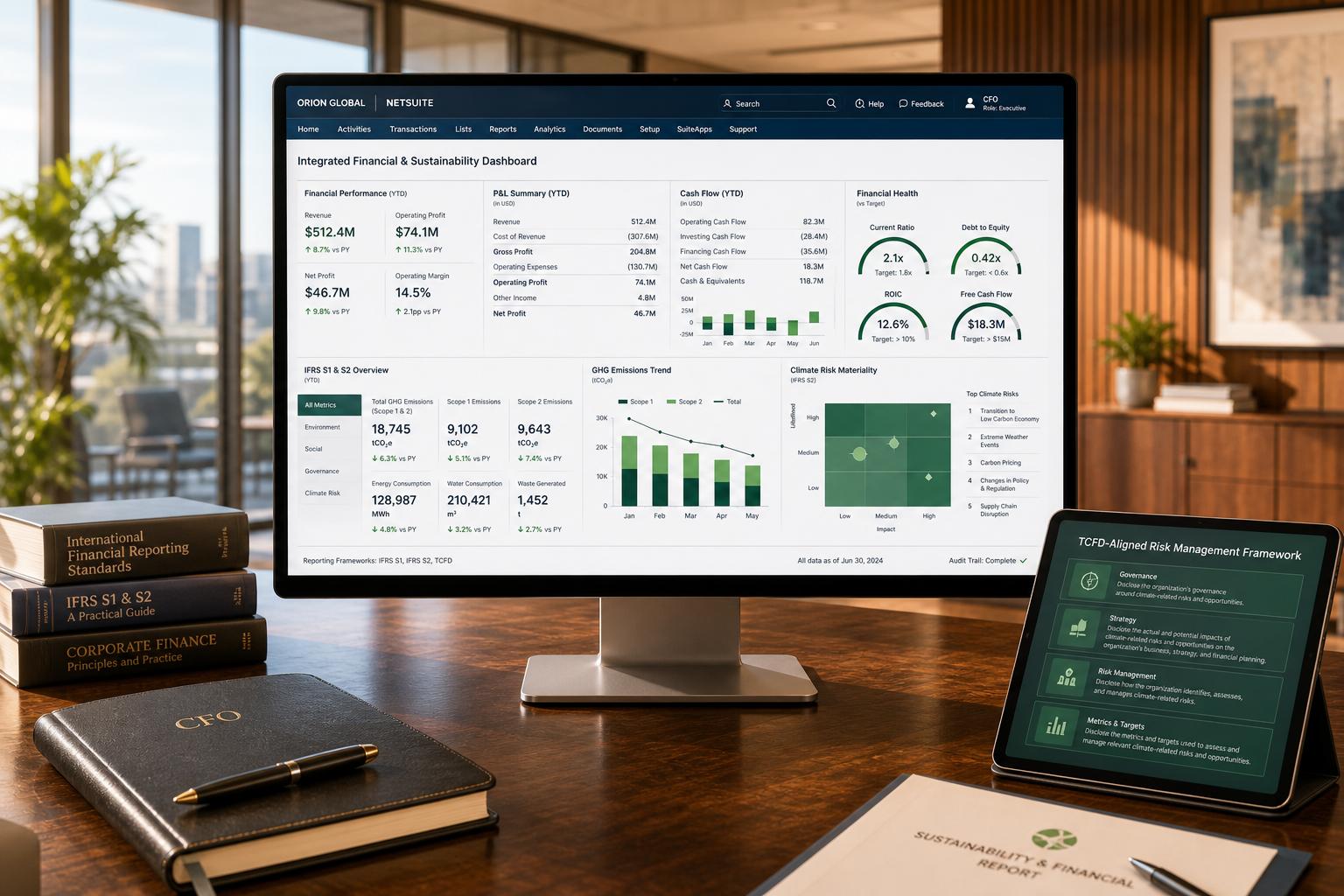 Reporting IFRS S1 et S2 : Guide du DAF sur l'ISSB dans NetSuite