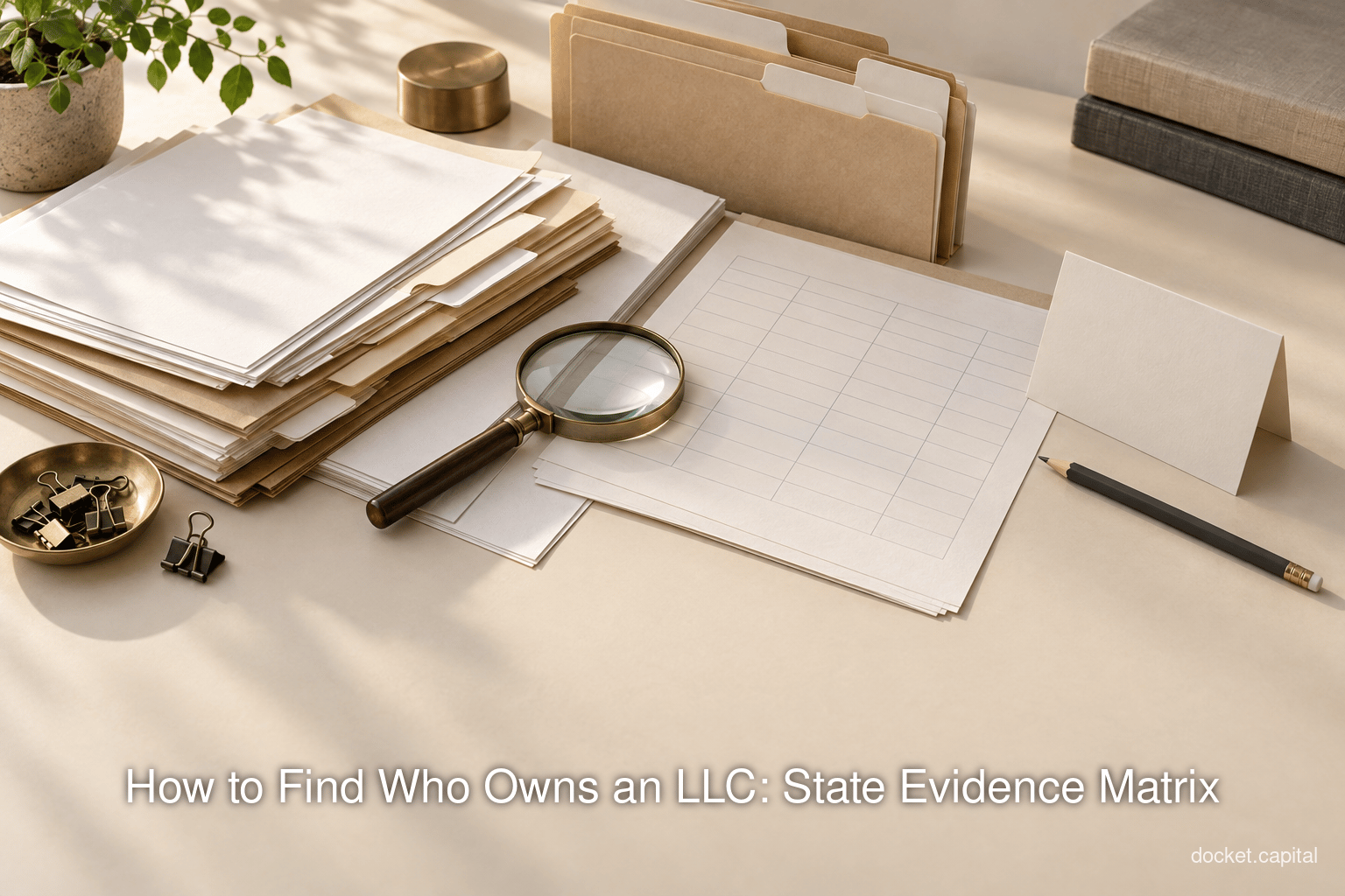 How to Find Who Owns an LLC: State Evidence Matrix