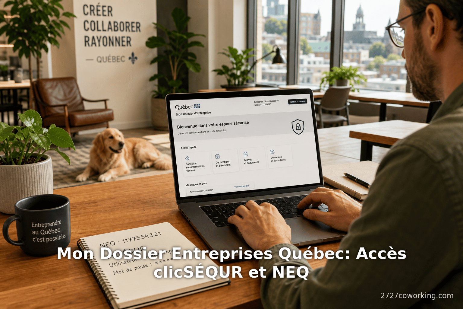 Mon Dossier Entreprises Québec: Accès clicSÉQUR et NEQ