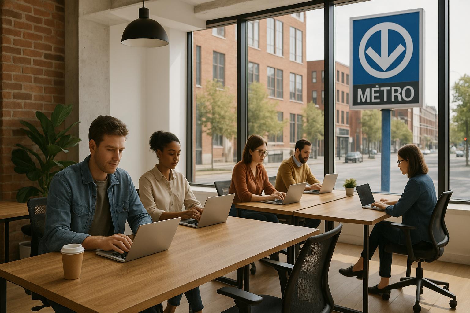 Espaces de Coworking à Montréal : Analyse de la Proximité du Métro