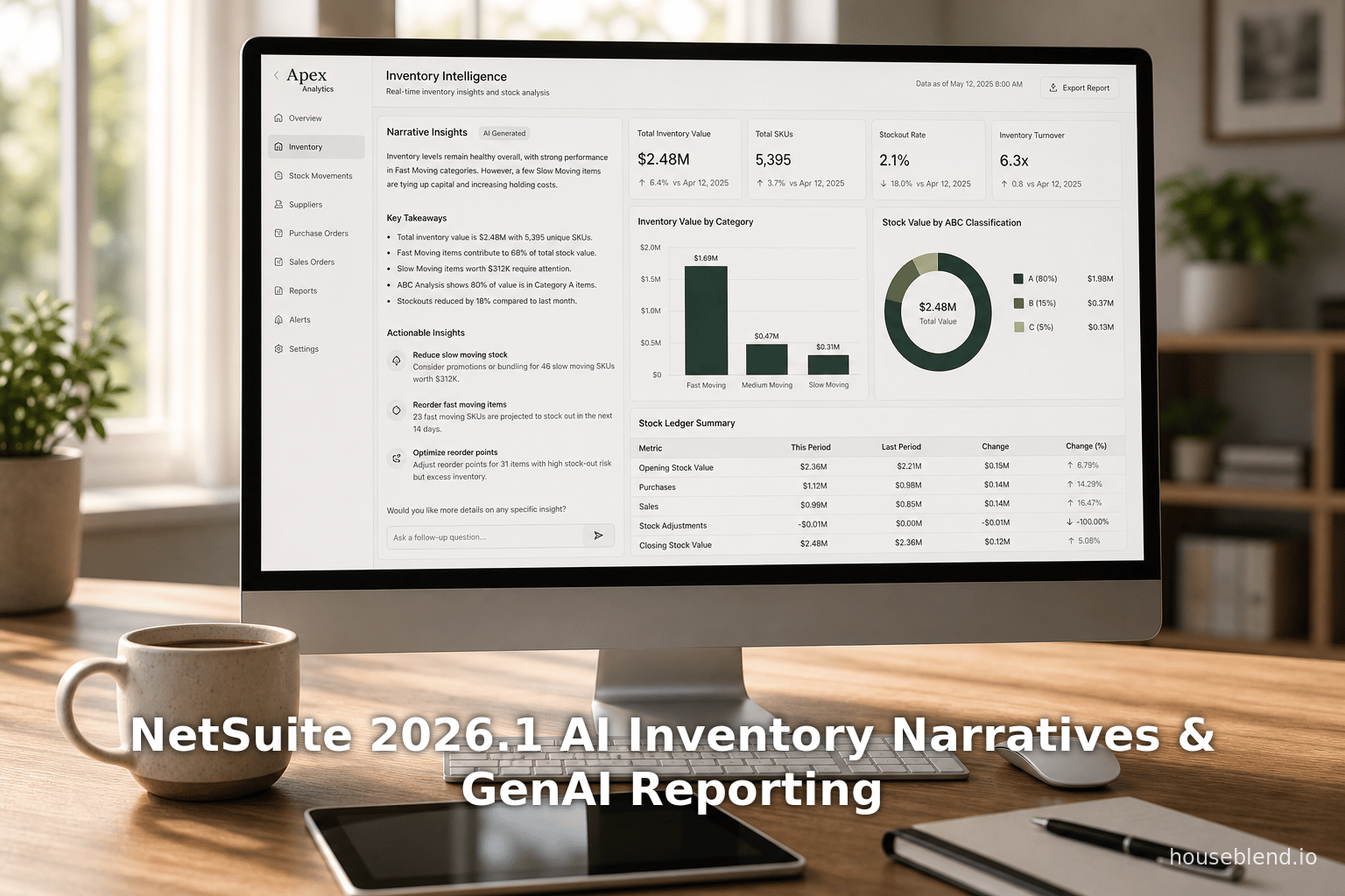 NetSuite 2026.1 AI Inventory Narratives & GenAI Reporting