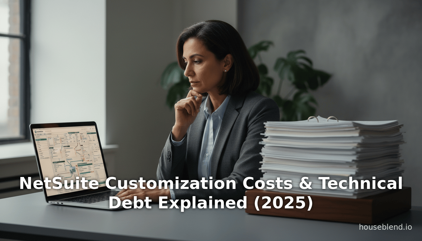Coûts de personnalisation NetSuite et dette technique expliqués (2025)