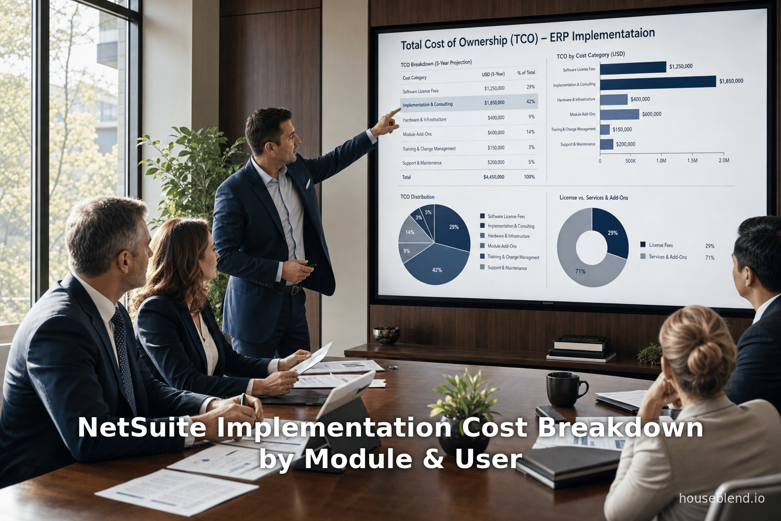 NetSuite Implementation Cost Breakdown by Module & User