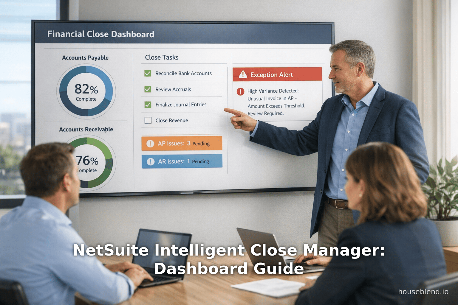 NetSuite Intelligent Close Manager : Guide du tableau de bord