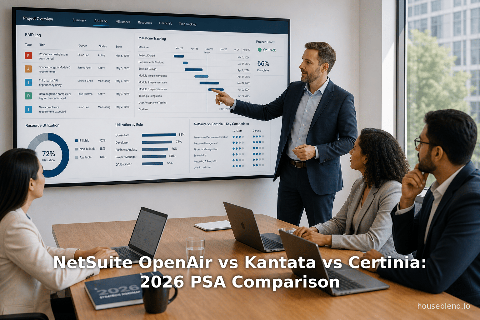 NetSuite OpenAir vs Kantata vs Certinia: 2026 PSA Comparison