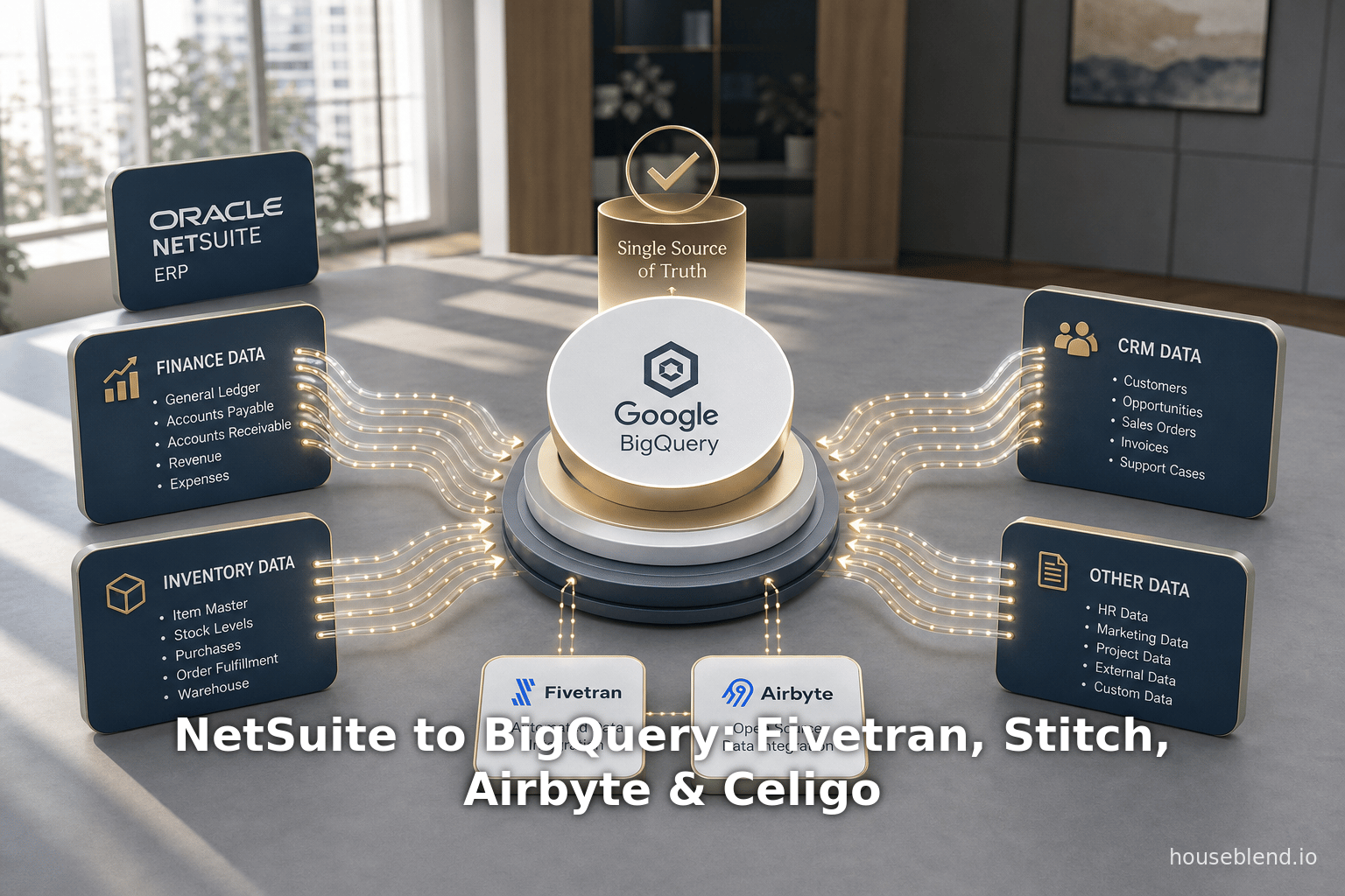 NetSuite to BigQuery: Fivetran, Stitch, Airbyte & Celigo