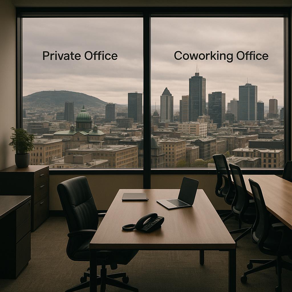 Bureau Privé vs. Bureau en Espace de Coworking à Montréal : Comparaison des Coûts et Implications Pratiques