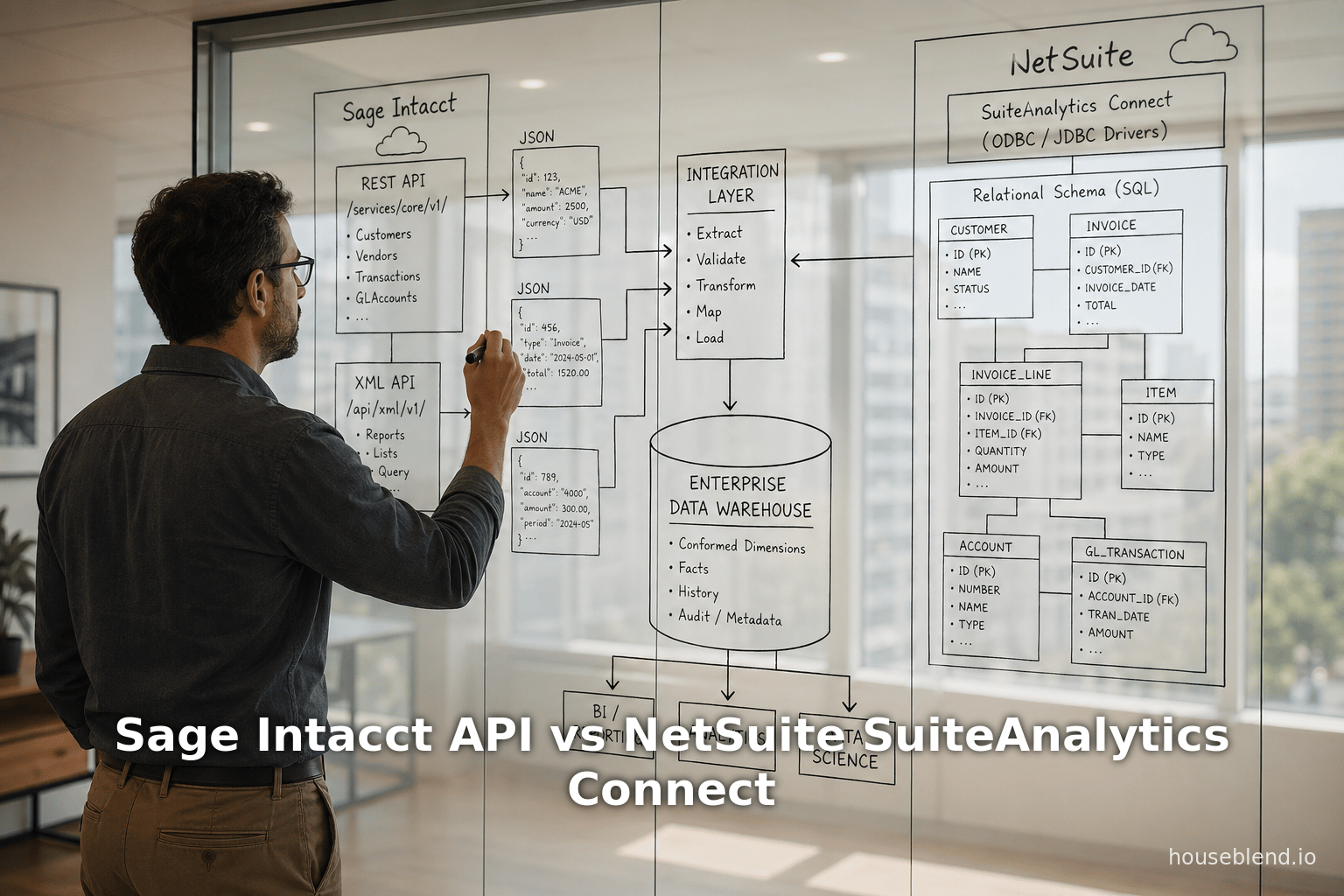 Sage Intacct API vs NetSuite SuiteAnalytics Connect