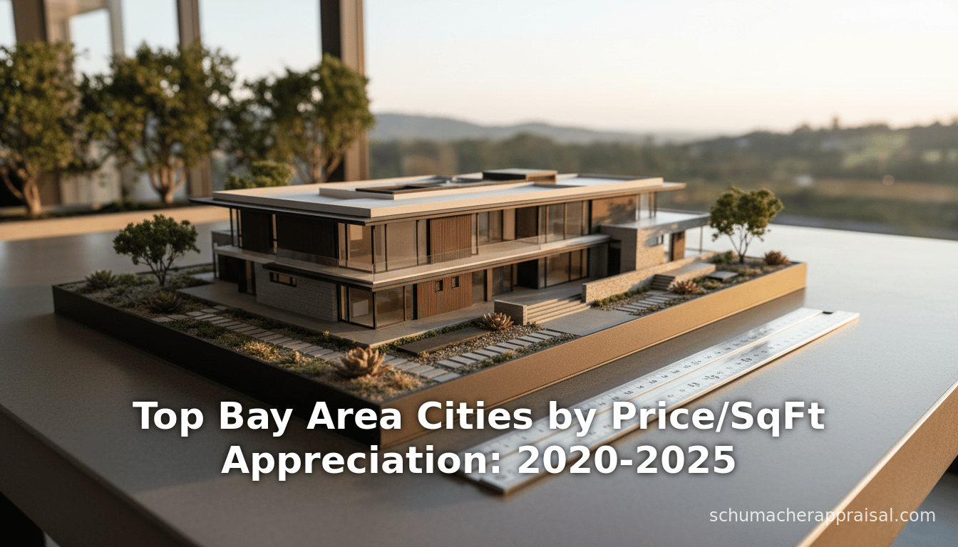 Top Bay Area Cities by Price/SqFt Appreciation: 2020-2025