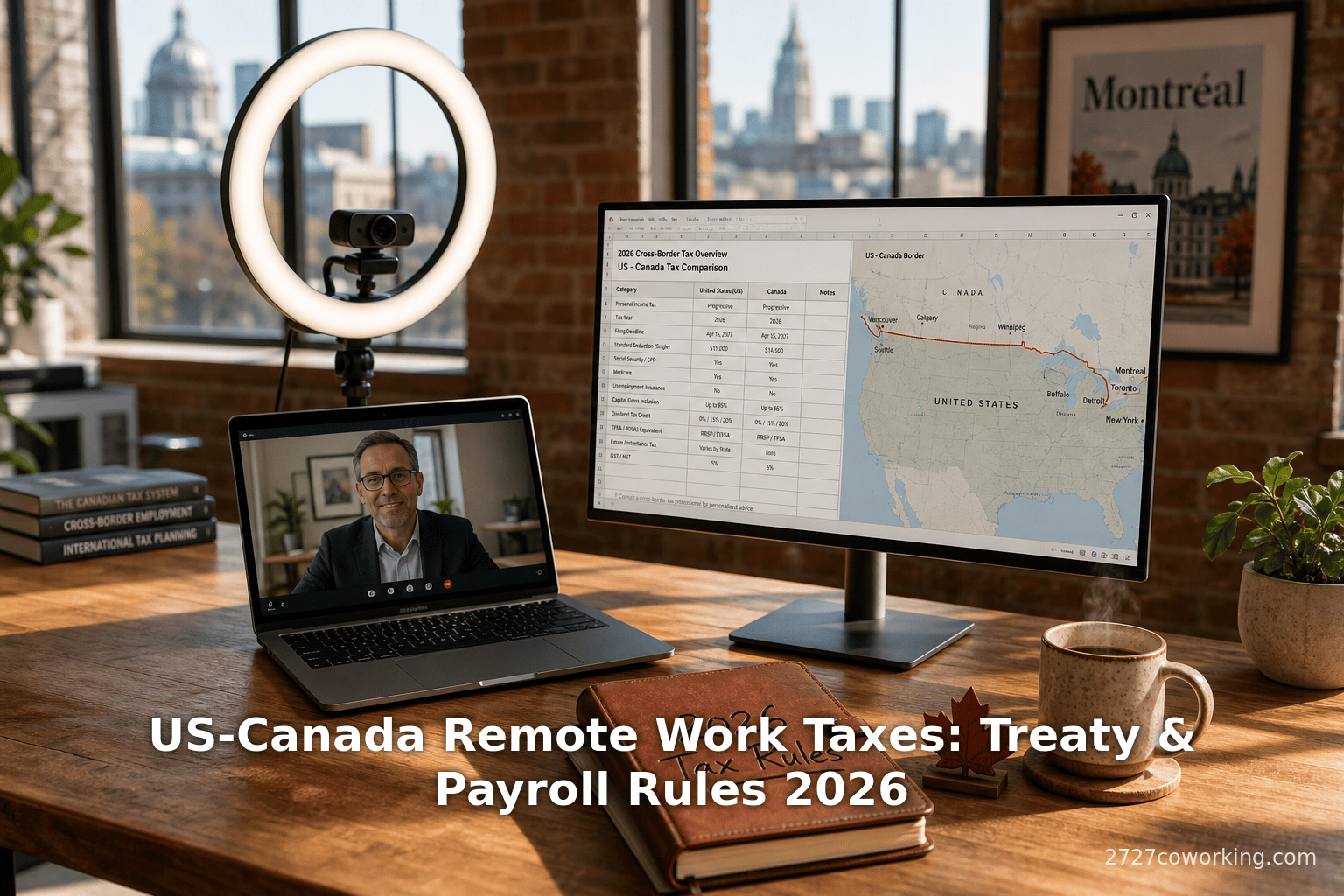 US-Canada Remote Work Taxes: Treaty & Payroll Rules 2026