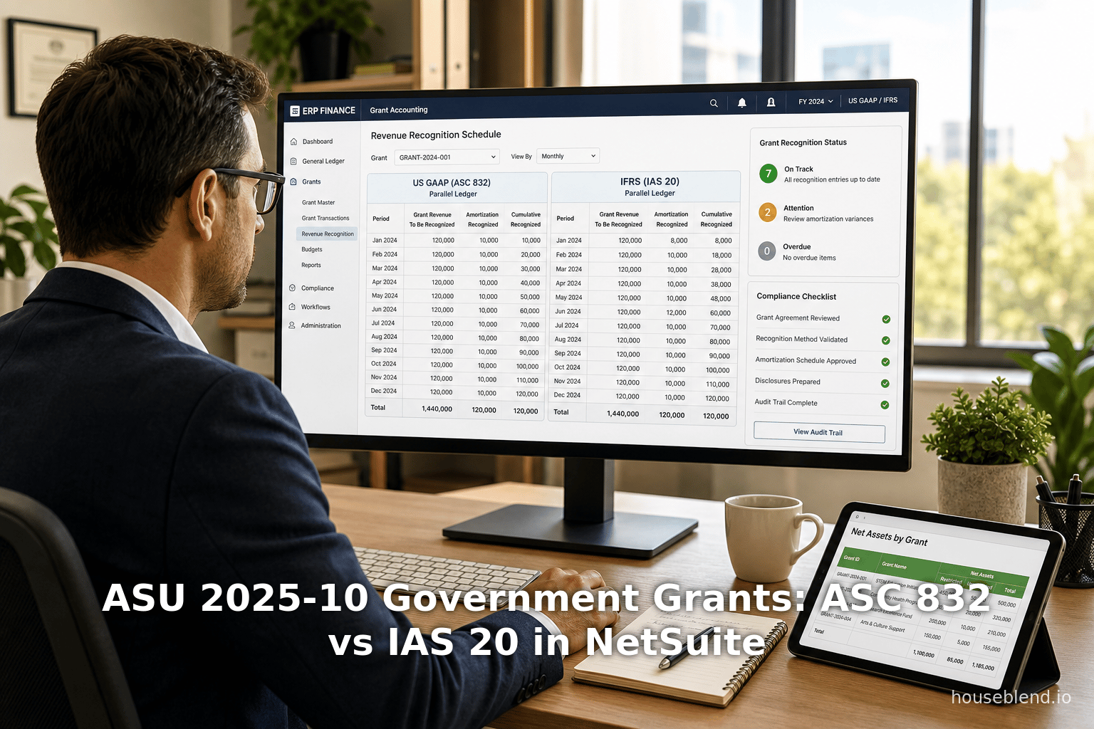 ASU 2025-10 Government Grants: ASC 832 vs IAS 20 in NetSuite