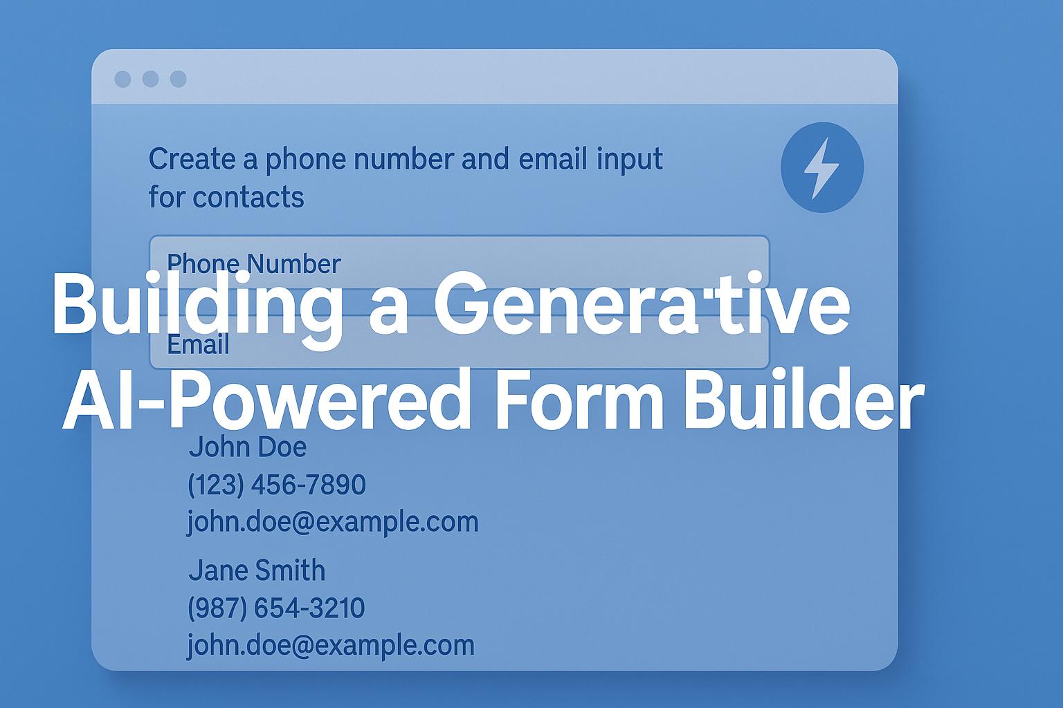 Generative AI Integration for Dynamic LWC Form Building