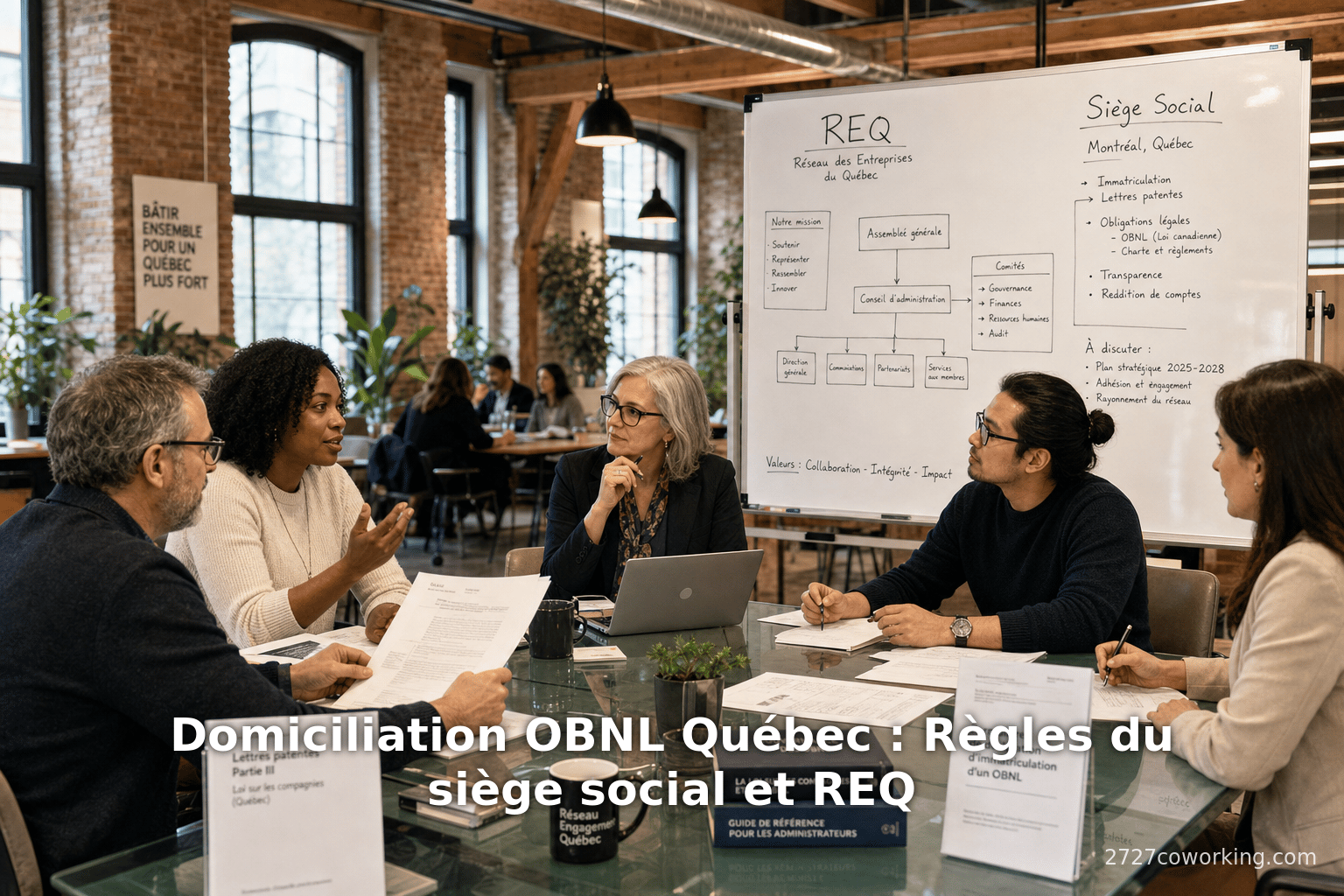 Domiciliation OBNL Québec : Règles du siège social et REQ