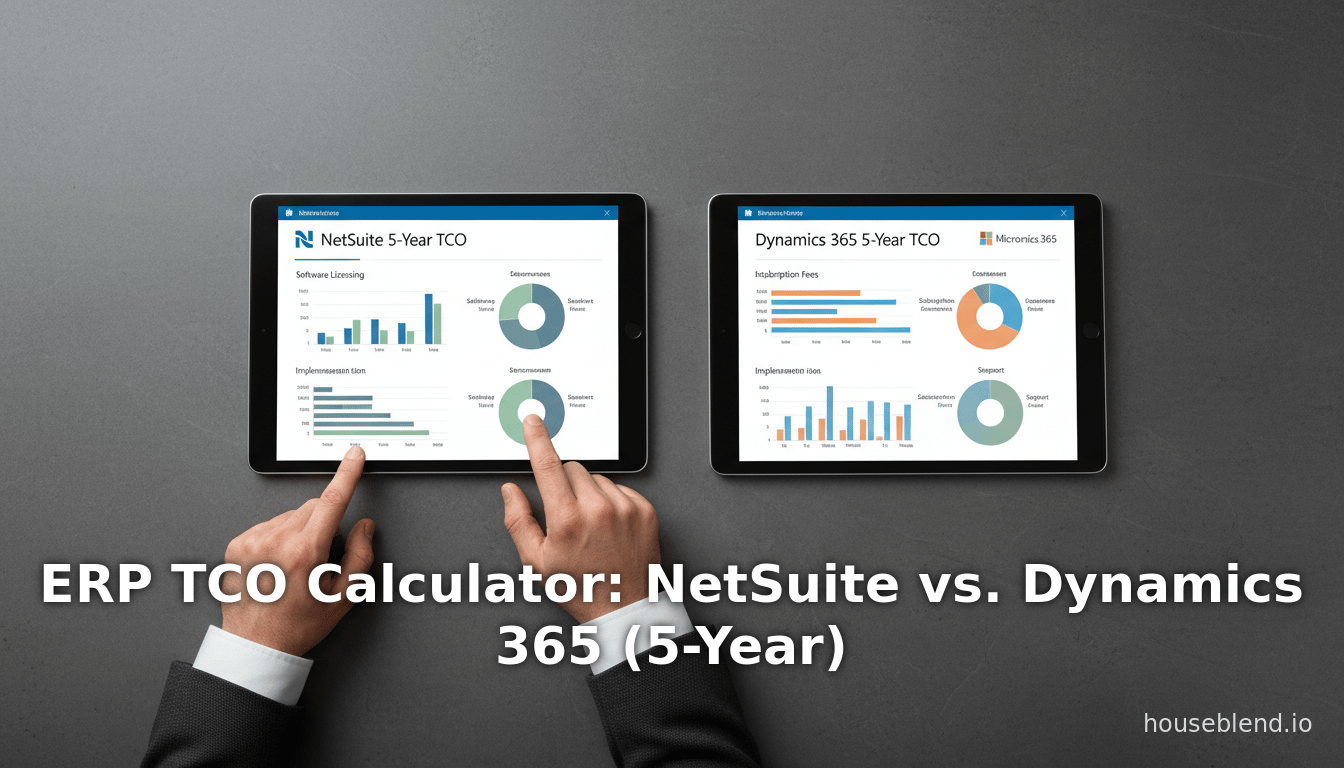 ERP TCO Calculator: NetSuite vs. Dynamics 365 (5-Year)