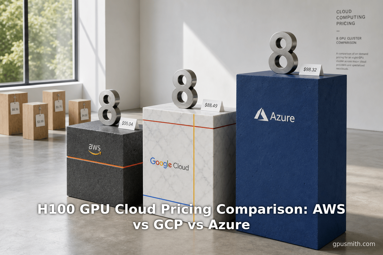 H100 GPU Cloud Pricing Comparison: AWS vs GCP vs Azure