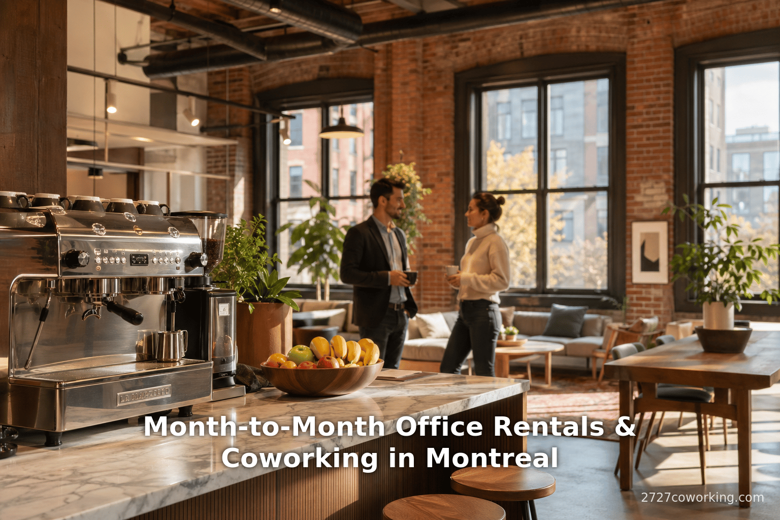 Location de bureaux au mois et espaces de coworking à Montréal