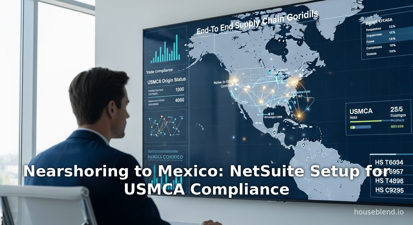 Nearshoring to Mexico: NetSuite Setup for USMCA Compliance
