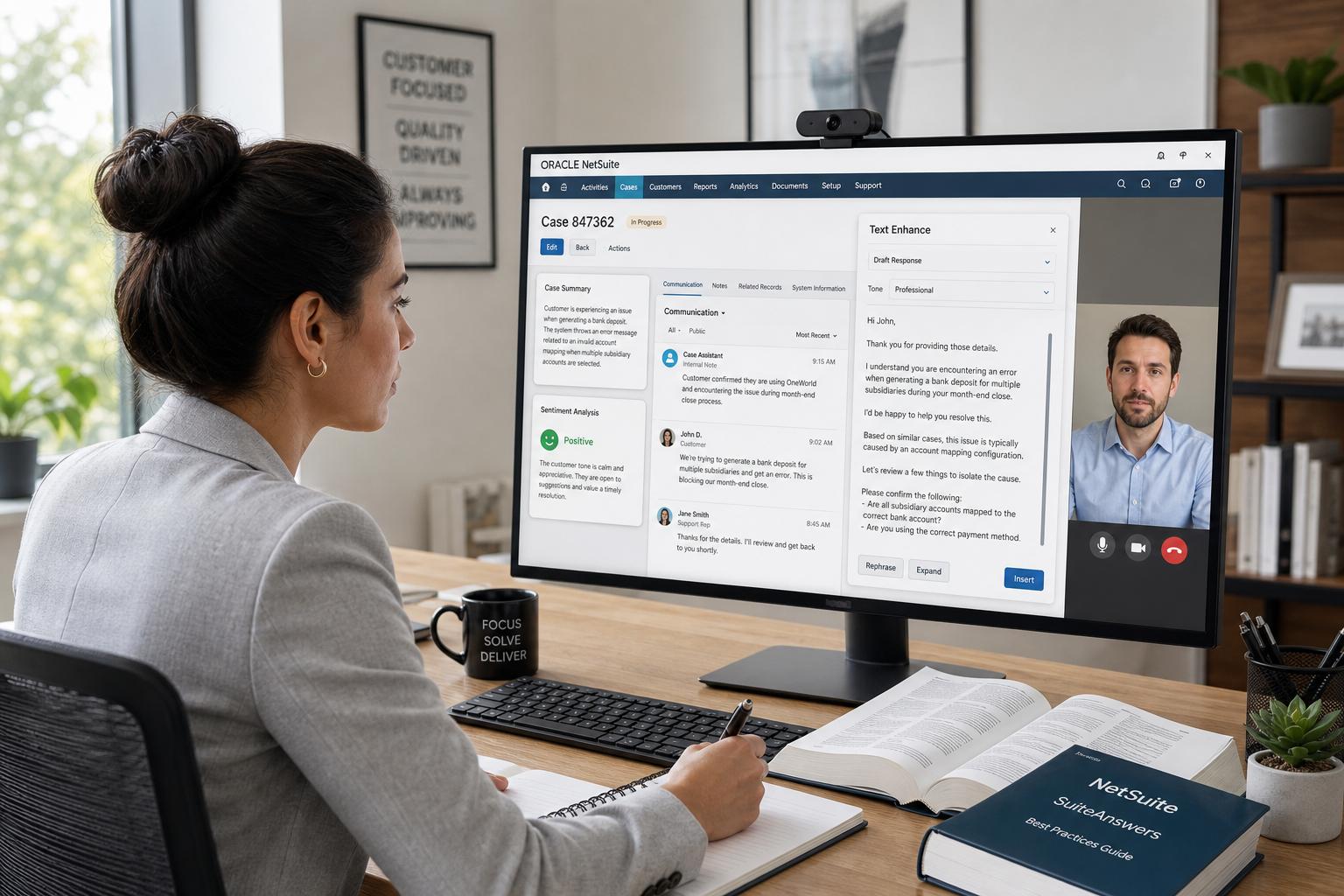 NetSuite AI CRM: Case Summarization and Sentiment Analysis