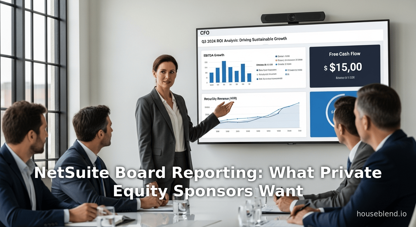 NetSuite Board Reporting: What Private Equity Sponsors Want