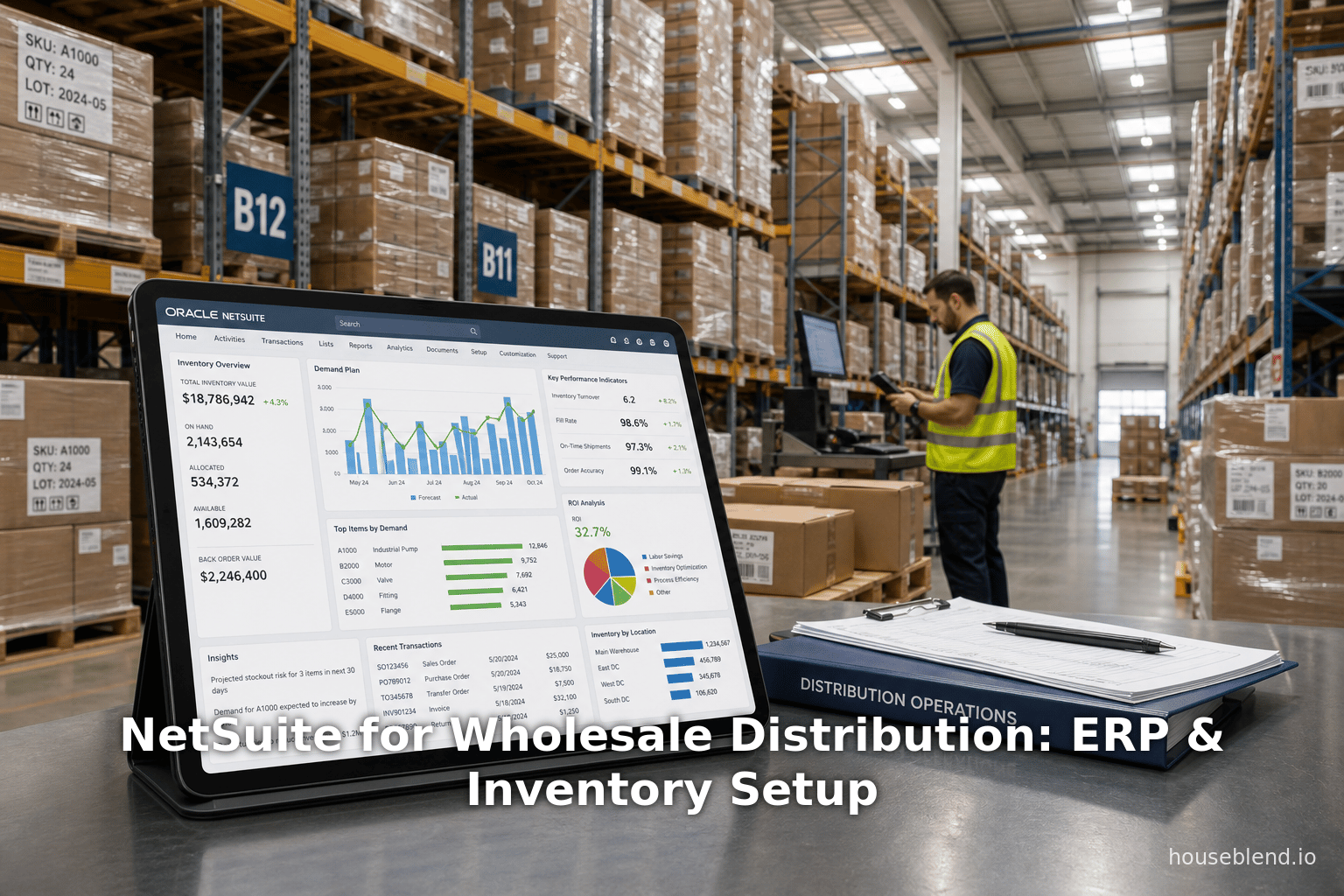 NetSuite pour la distribution en gros : configuration ERP et inventaire