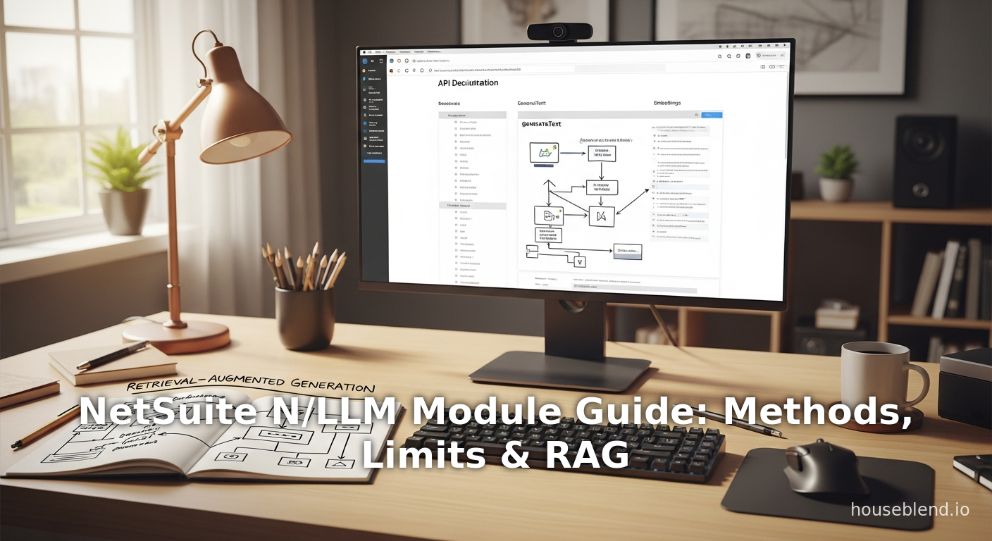 Guide du module NetSuite N/LLM : Méthodes, Limites et RAG