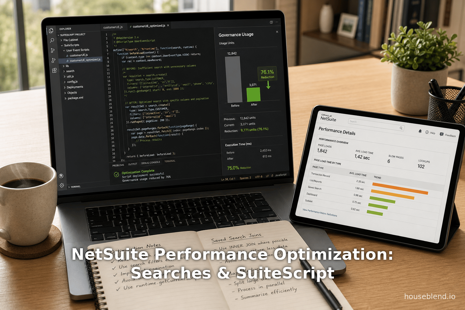 Optimisation des performances NetSuite : recherches et SuiteScript