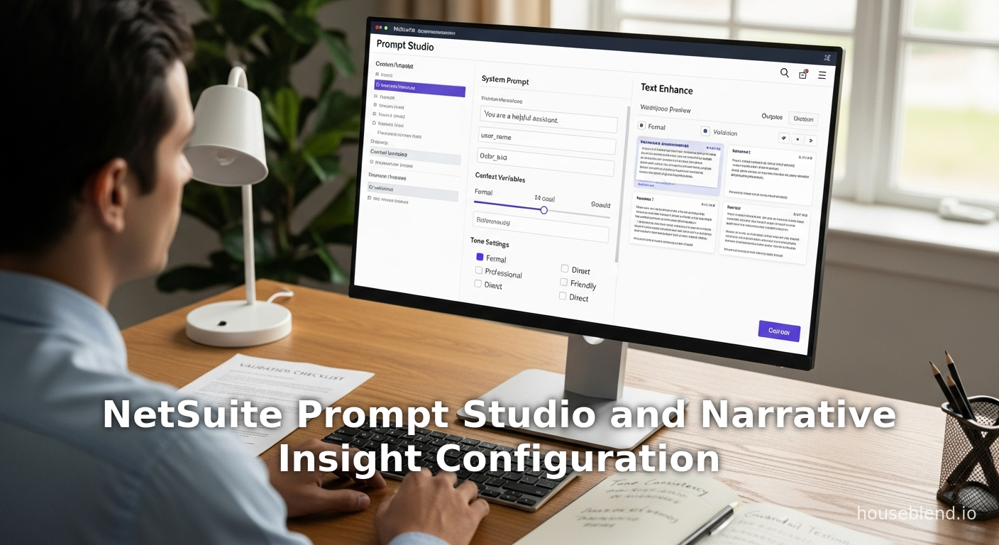 NetSuite Prompt Studio and Narrative Insight Configuration