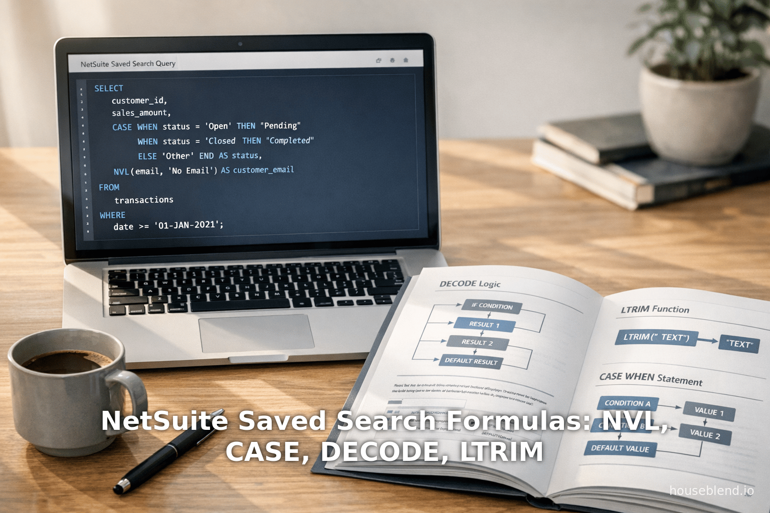 NetSuite Saved Search Formulas: NVL, CASE, DECODE, LTRIM