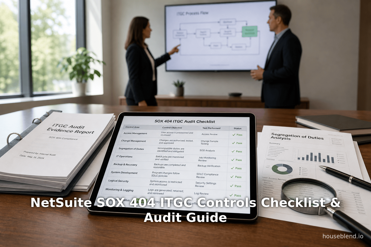 Liste de contrôle et guide d'audit des contrôles ITGC NetSuite SOX 404