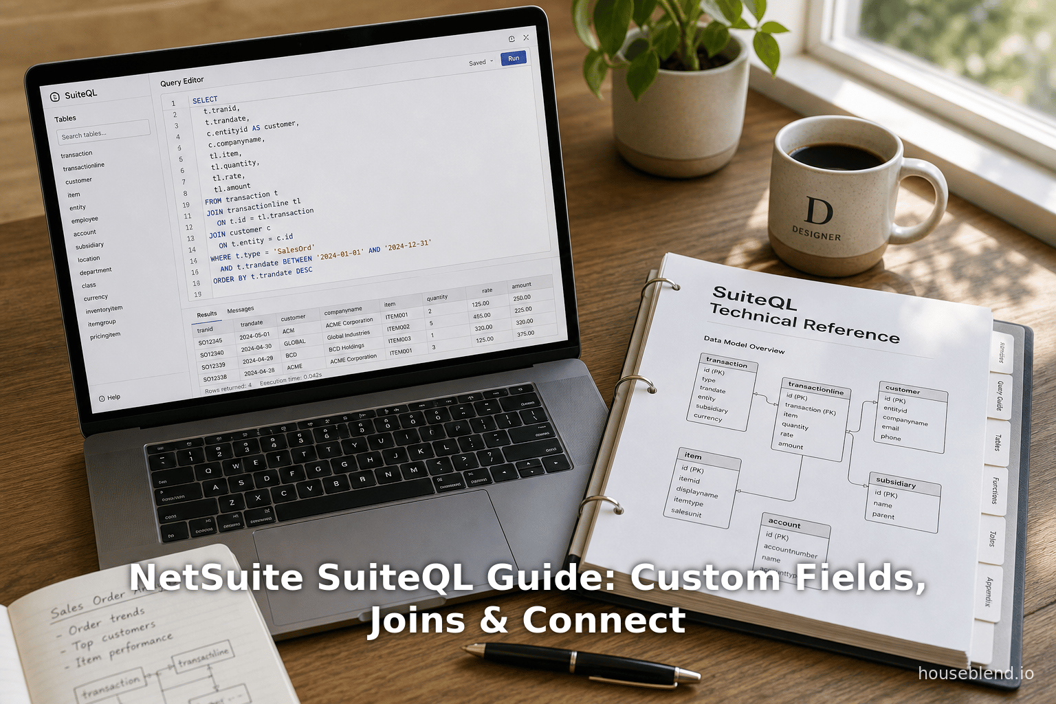 NetSuite SuiteQL Guide: Custom Fields, Joins & Connect