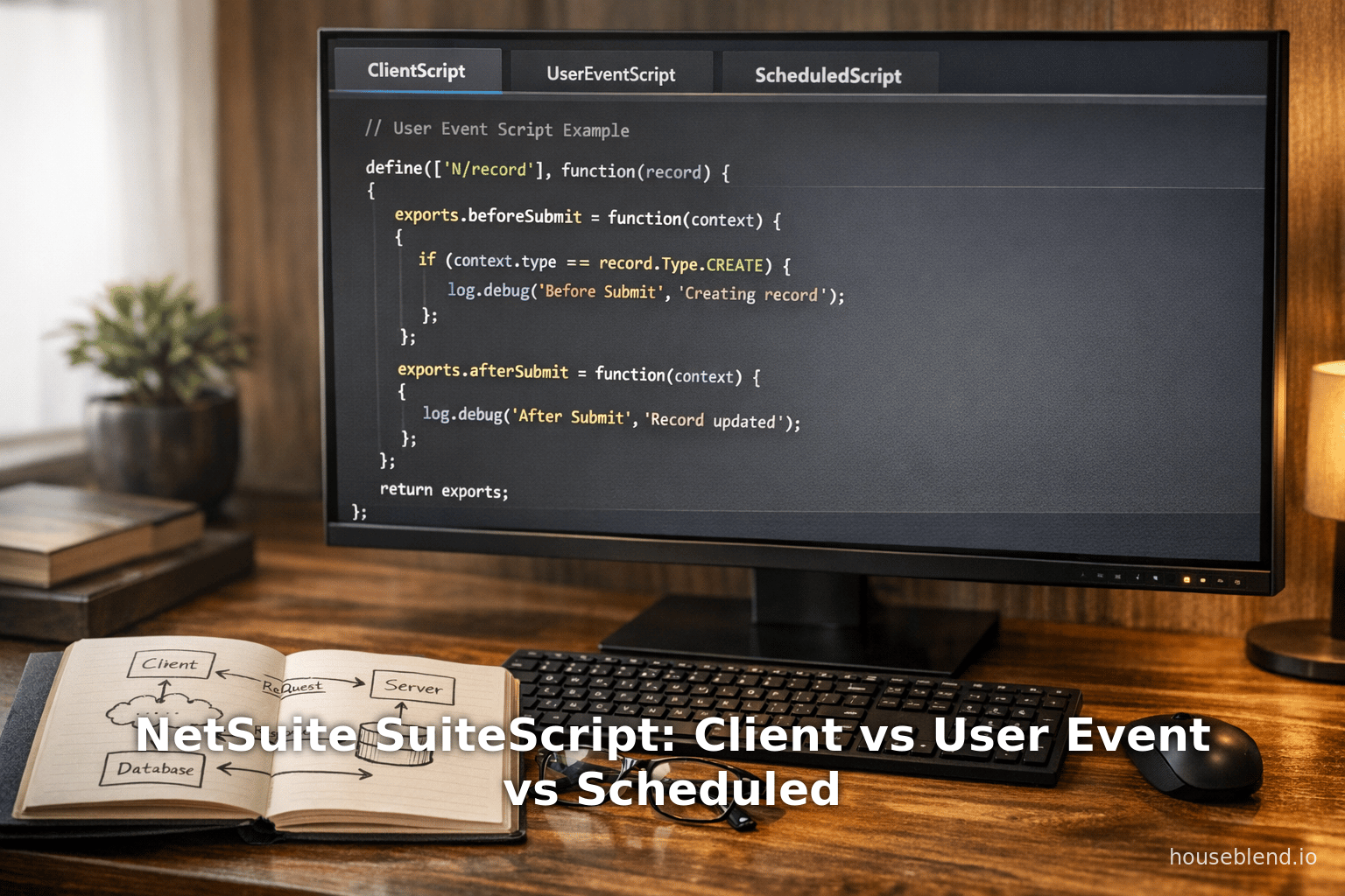 NetSuite SuiteScript: Client vs User Event vs Scheduled