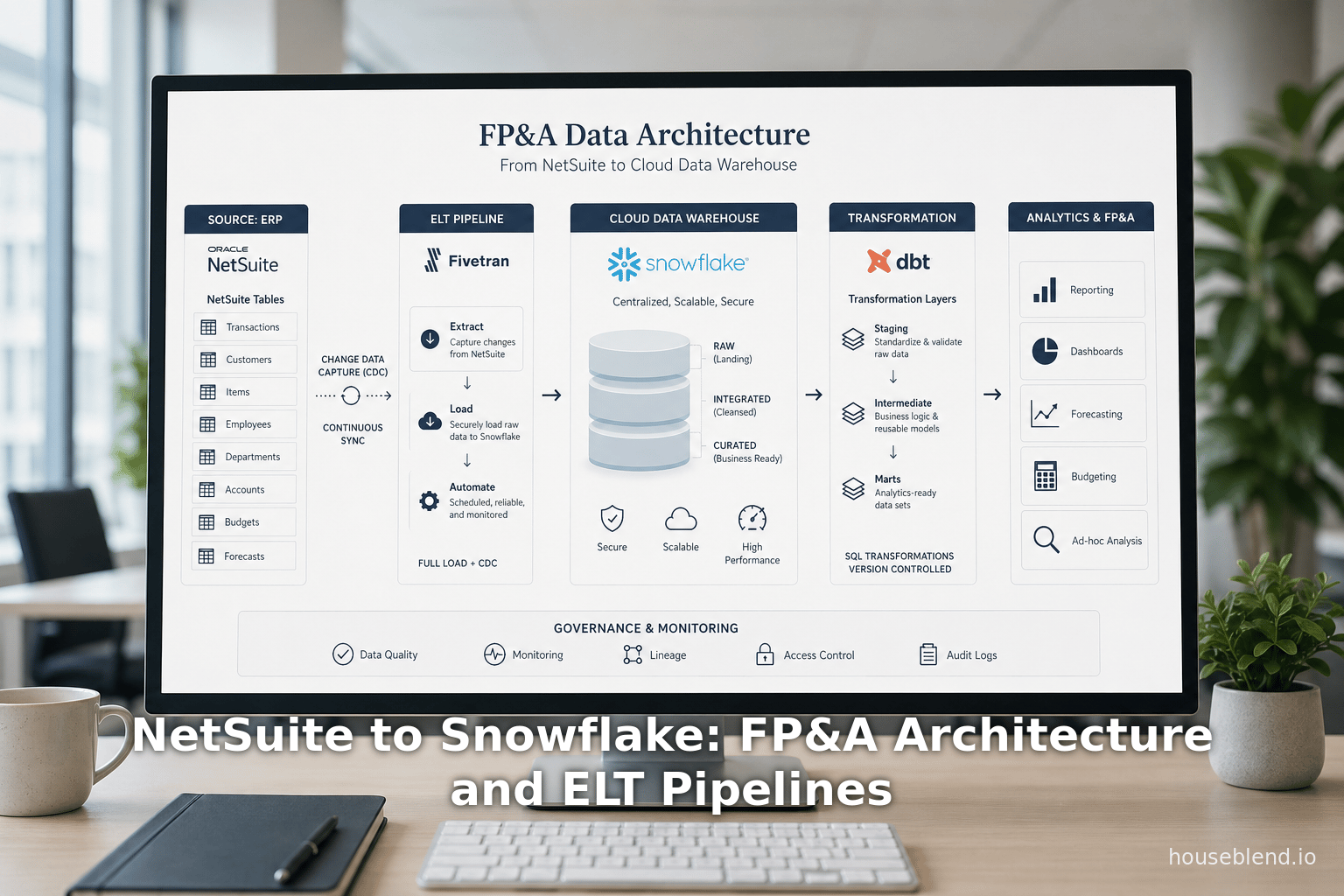 NetSuite to Snowflake: FP&A Architecture and ELT Pipelines