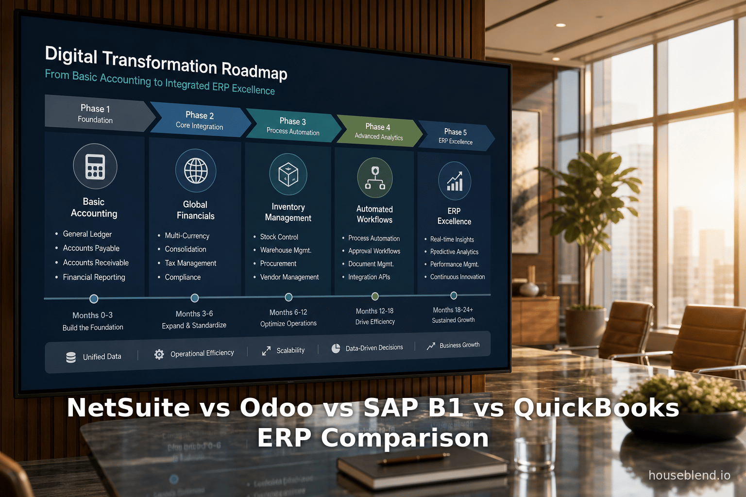 NetSuite vs Odoo vs SAP B1 vs QuickBooks ERP Comparison