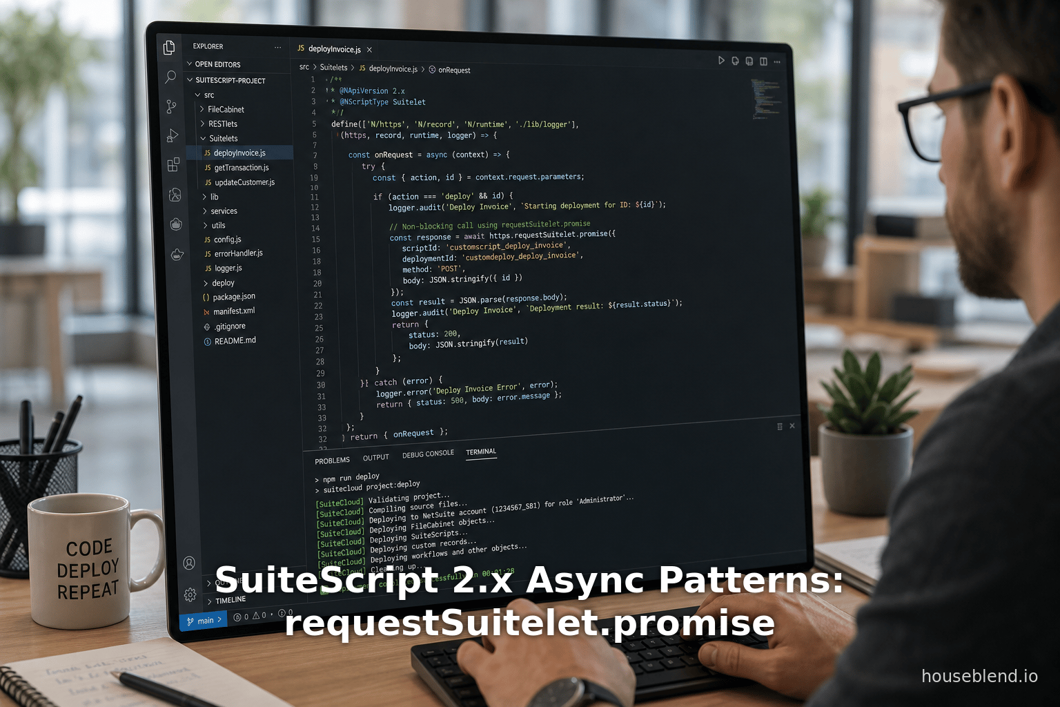 SuiteScript 2.x Async Patterns: requestSuitelet.promise