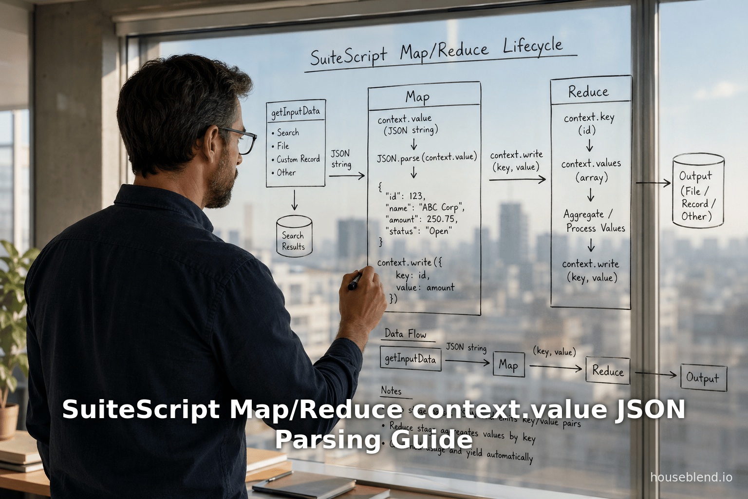 Guide d'analyse JSON de context.value dans SuiteScript Map/Reduce
