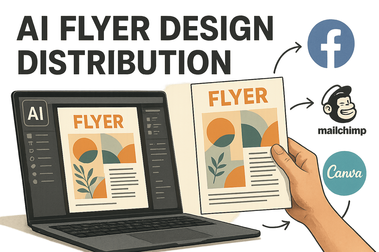 Traditional Flyer Design, Printing, and Physical Distribution